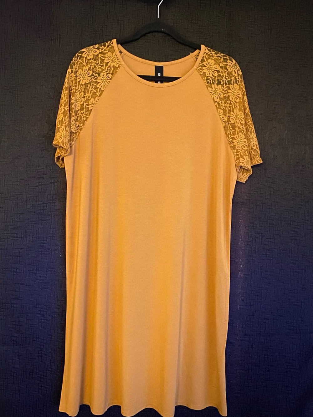 Agnes & Dora - NWT Mustard Lace Raglan Dress size XL